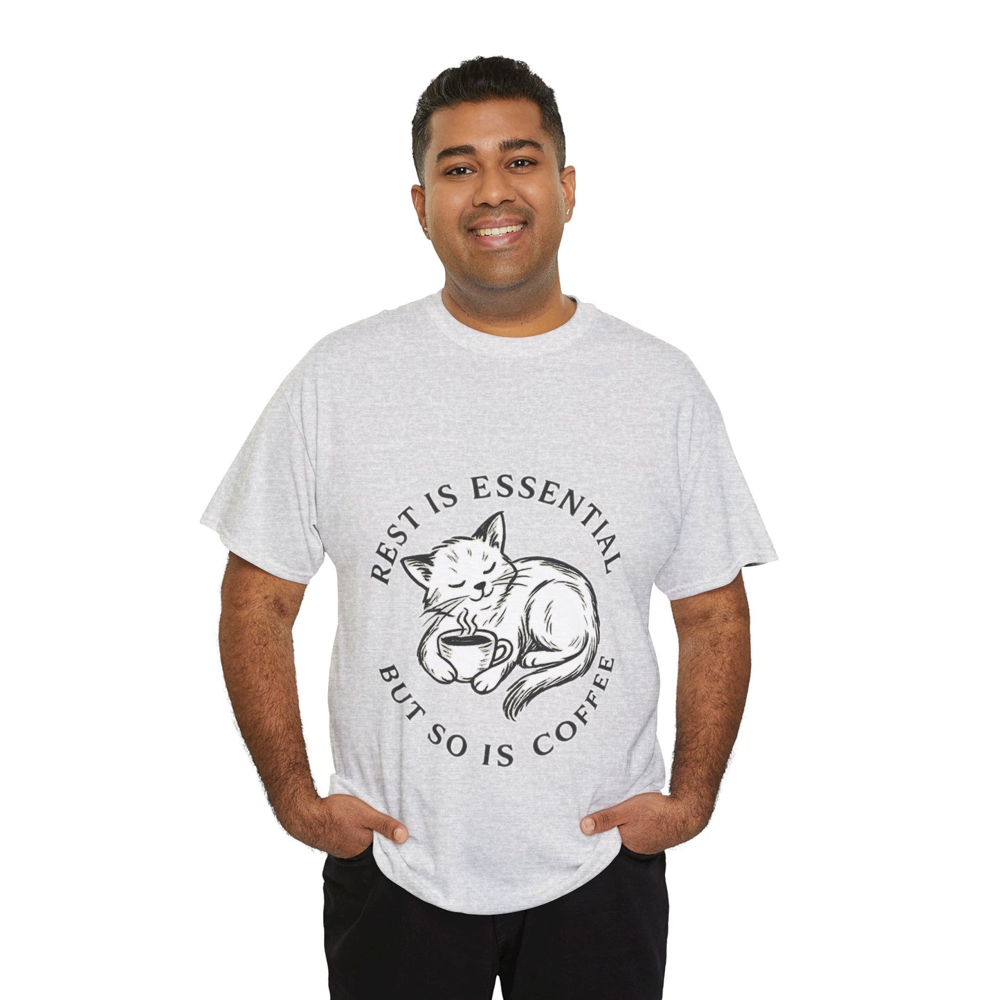 Rest Is Essential Coffee Cat - Classic Unisex T-Shirt