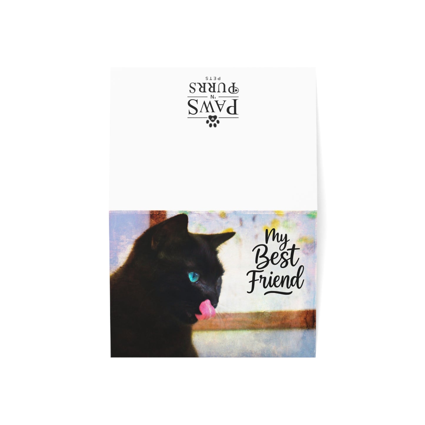 My Best Friend: Thank You – Cat Art Greeting Card