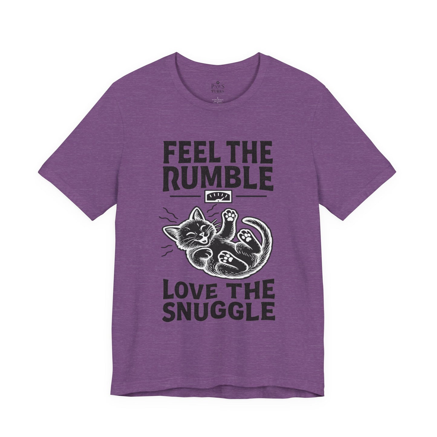 Feel the Rumble, Love the Snuggle – Cat Soft Unisex T-Shirt