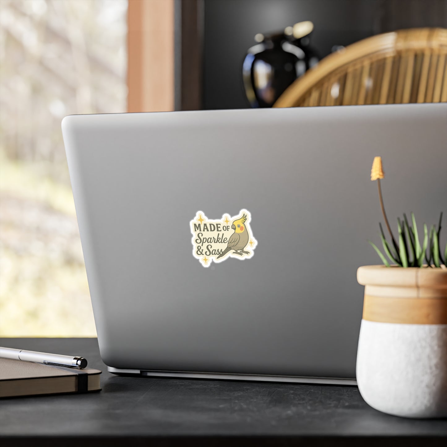 Made of Sparkle and Sass - Cockatiel Bird Vinyl Sticker