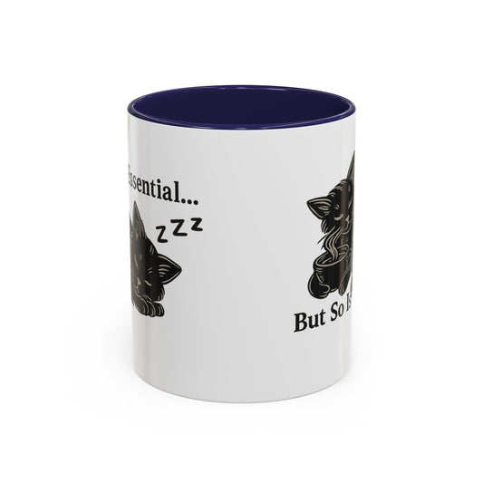 Rest Is Essential, But So Is Coffee – Cat Lovers Accent Mug