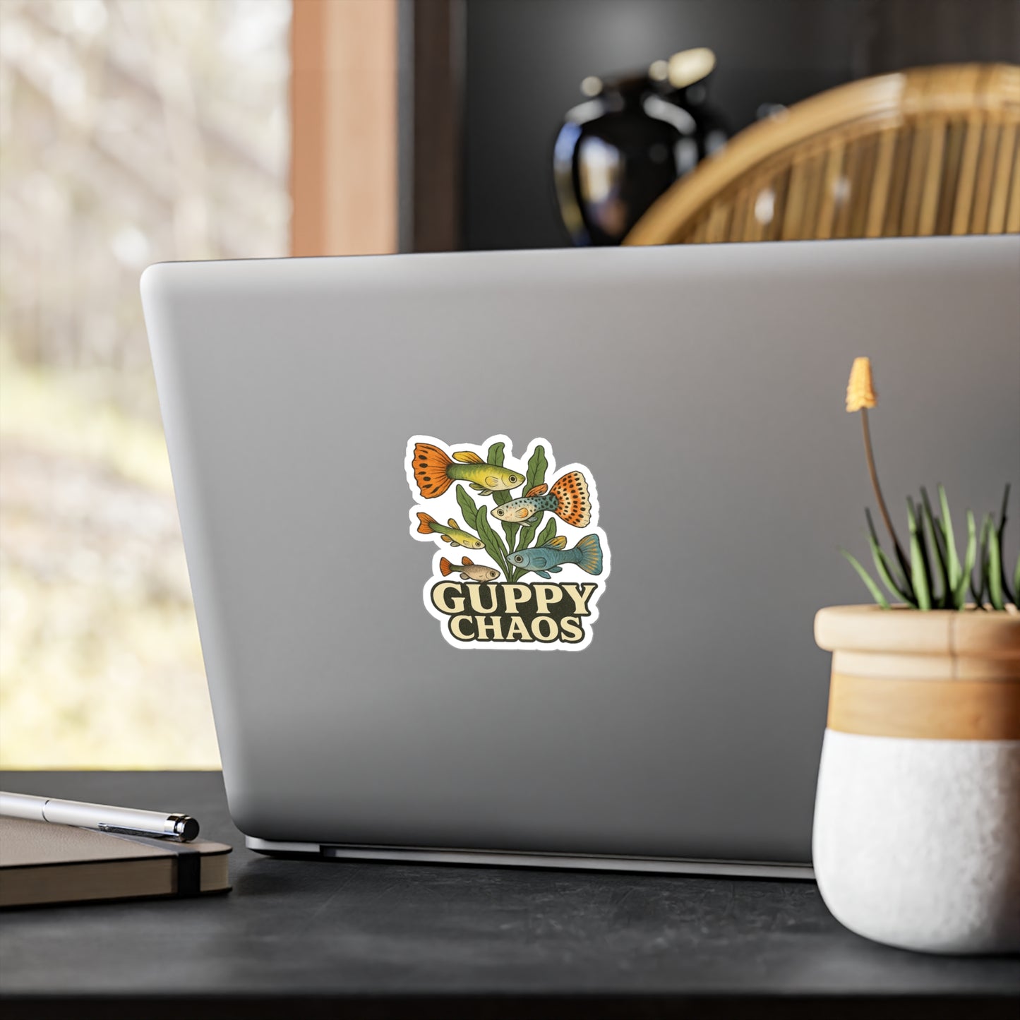 Guppy Chaos – Aquarium Fish Vinyl Sticker