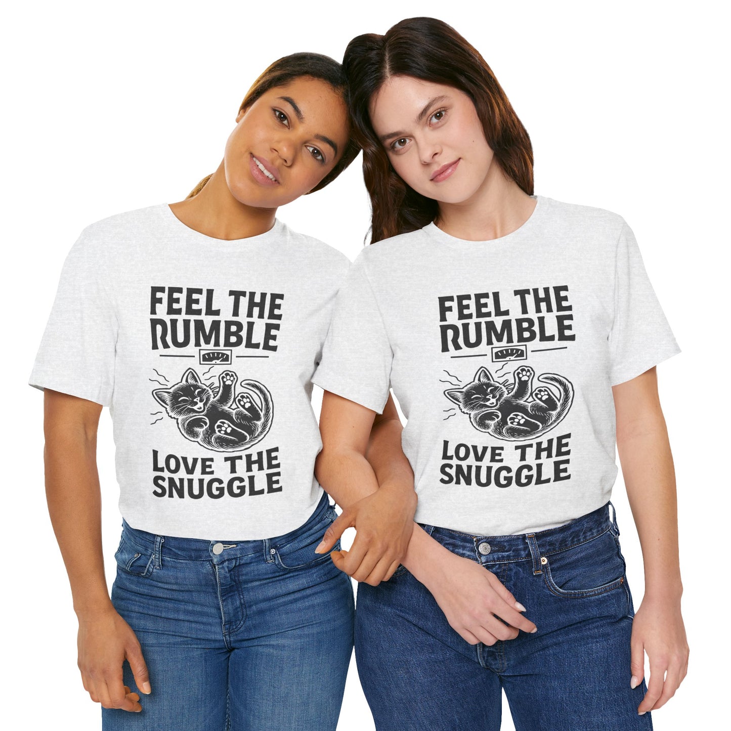 Feel the Rumble, Love the Snuggle – Cat Soft Unisex T-Shirt