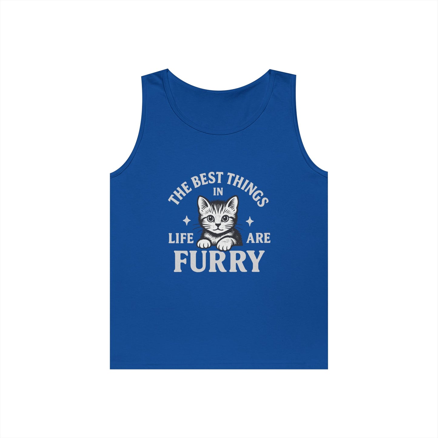 The Best Things in Life are Furry - Heavy Cotton Unisex Tank Top