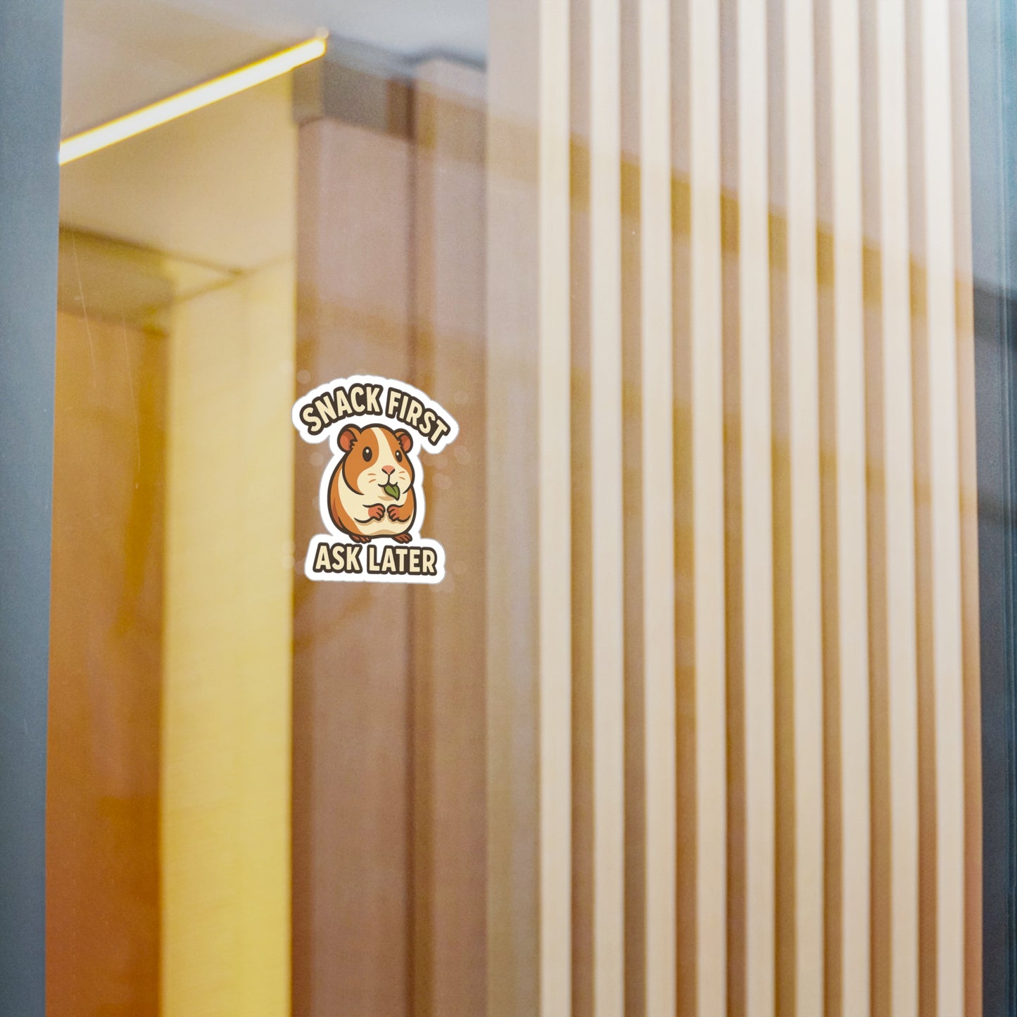 Snack First, Ask Later – Gerbil Vinyl Sticker