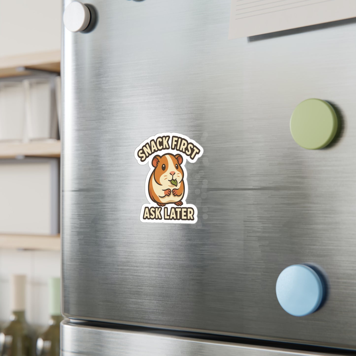 Snack First, Ask Later – Gerbil Vinyl Sticker