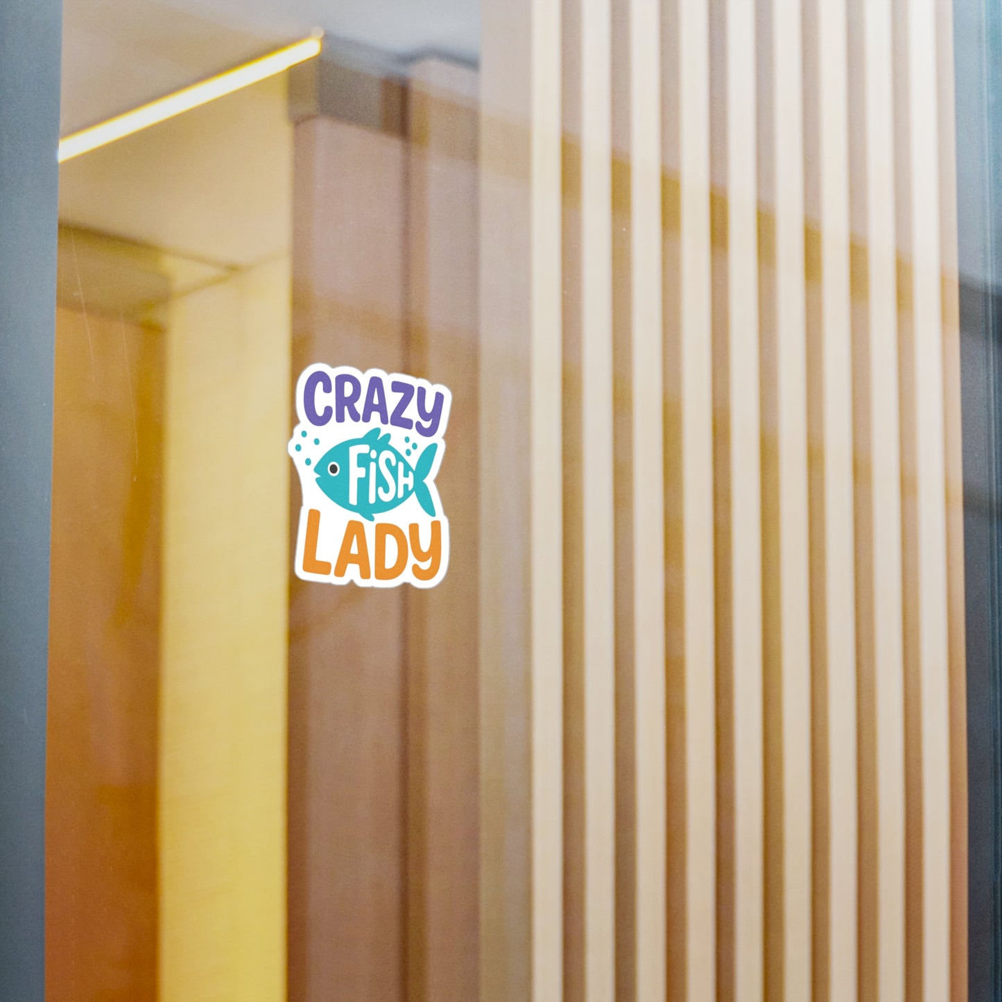 Crazy Fish Lady - Vinyl Sticker