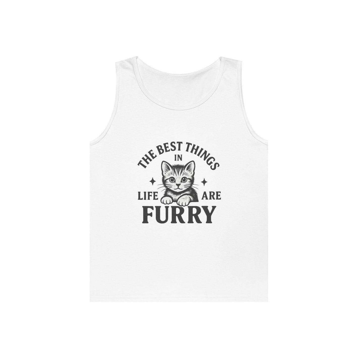 The Best Things in Life are Furry - Heavy Cotton Unisex Tank Top
