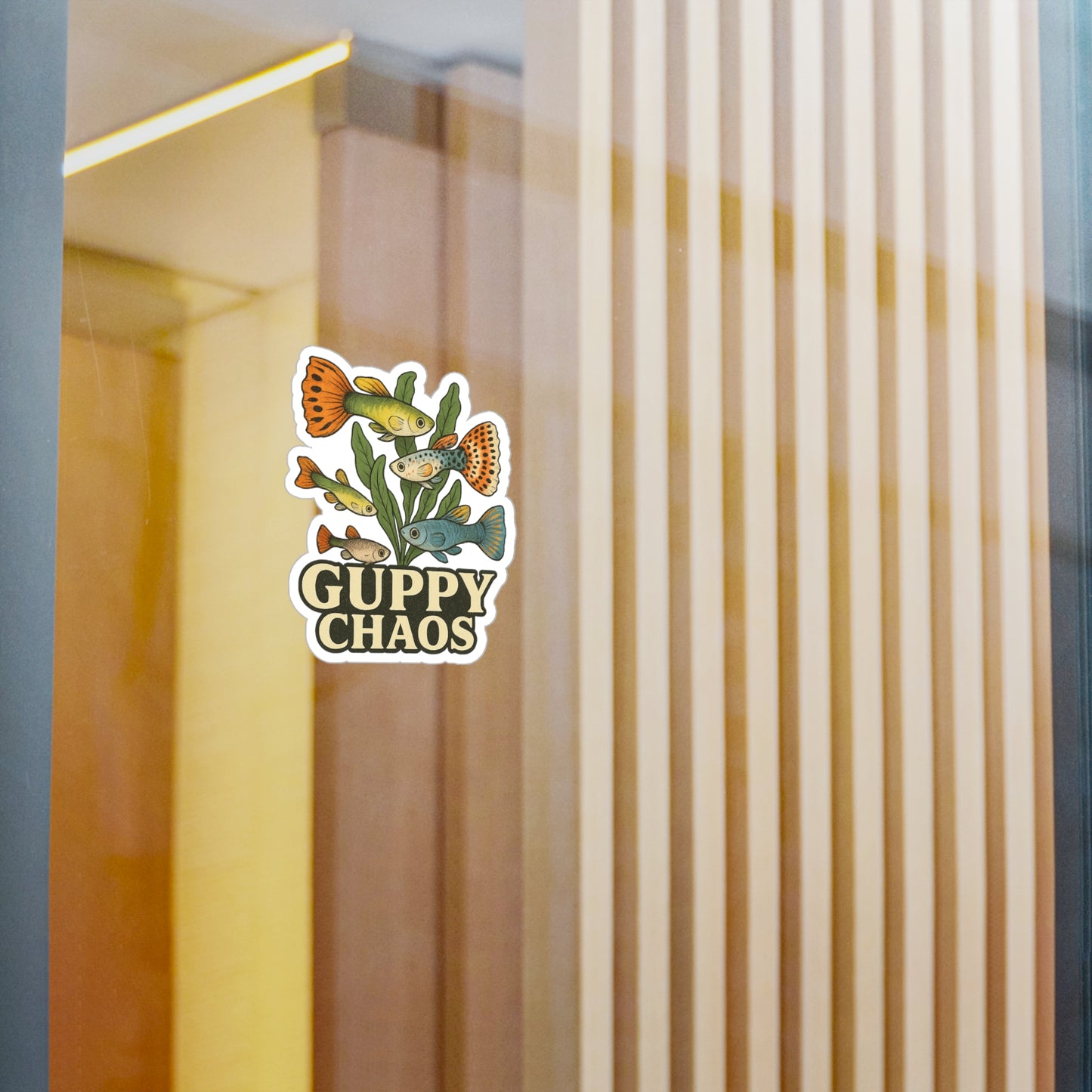 Guppy Chaos – Aquarium Fish Vinyl Sticker