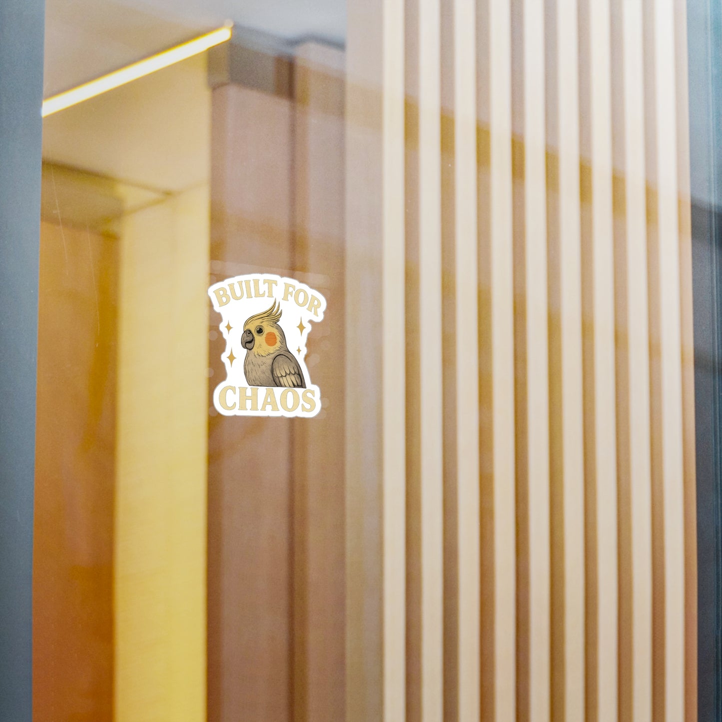 Built for Chaos - Cockatiel Bird Vinyl Sticker