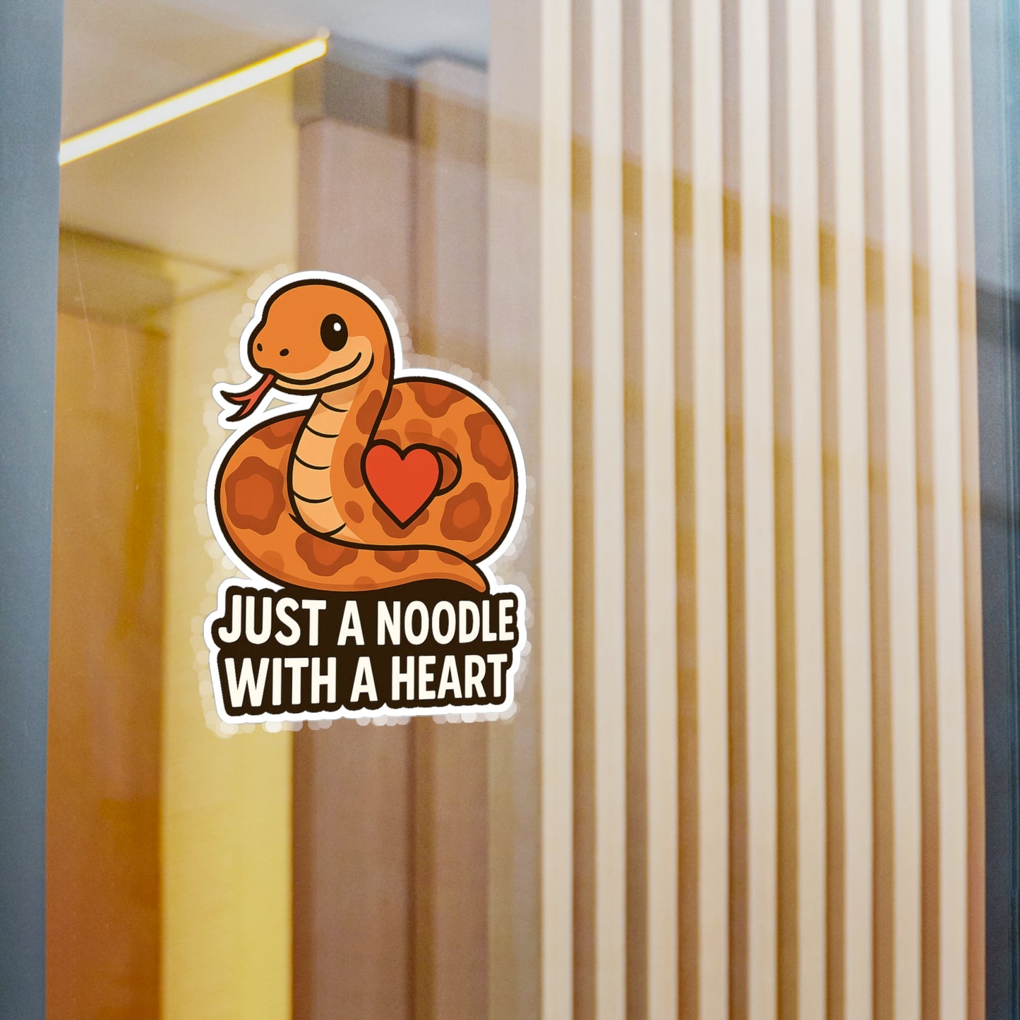 Just a Noodle With a Heart – Cornsnake Vinyl Sticker