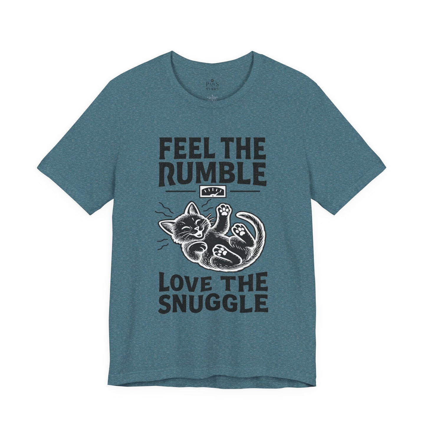 Feel the Rumble, Love the Snuggle – Cat Soft Unisex T-Shirt