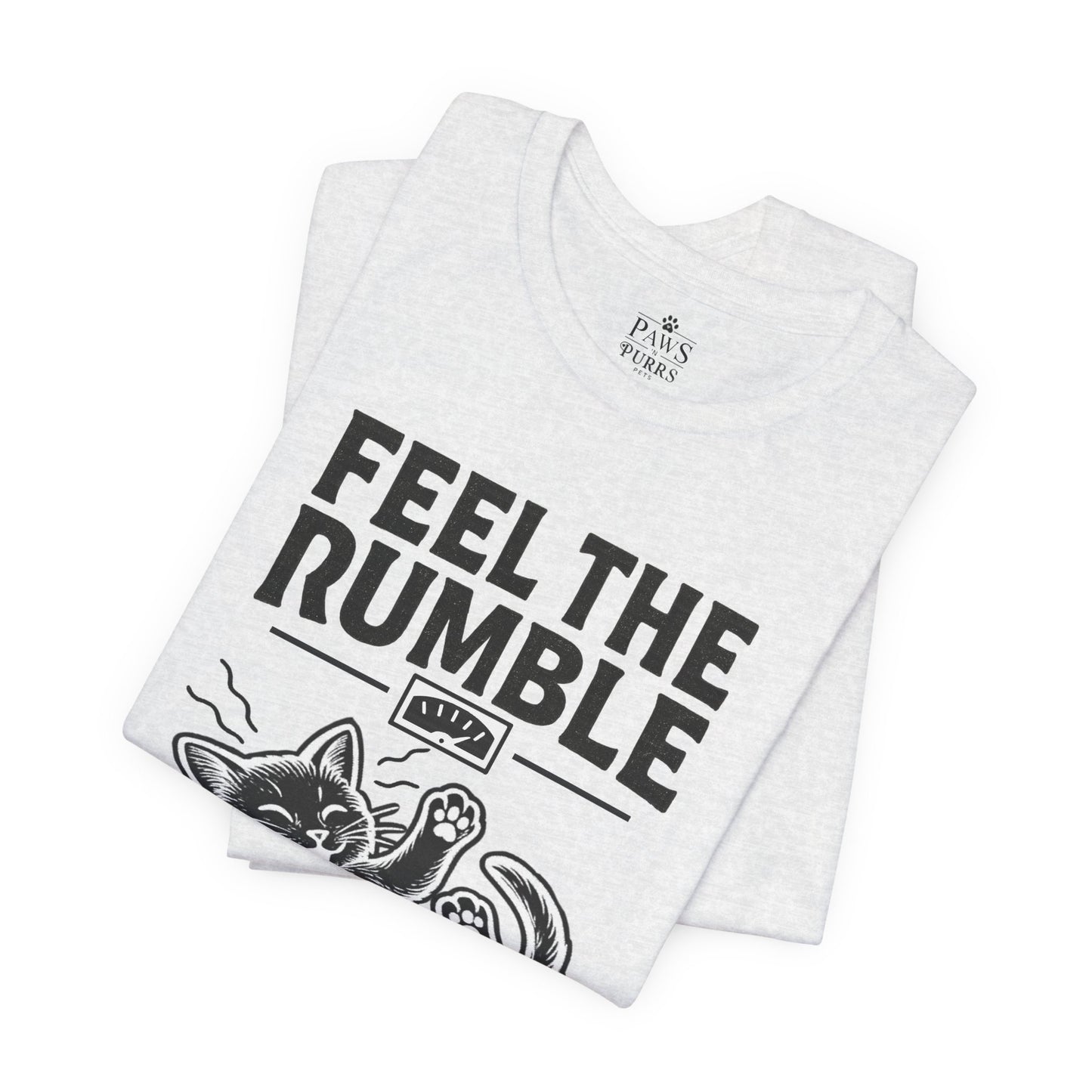 Feel the Rumble, Love the Snuggle – Cat Soft Unisex T-Shirt