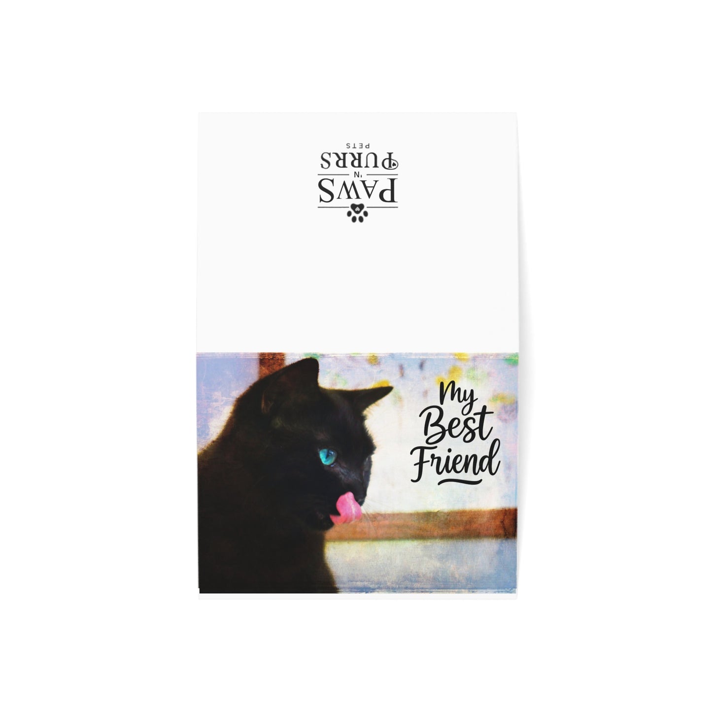 My Best Friend: Thank You – Cat Art Greeting Card