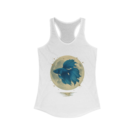 Full Moon Blue Betta – Women’s Racerback Tank Top