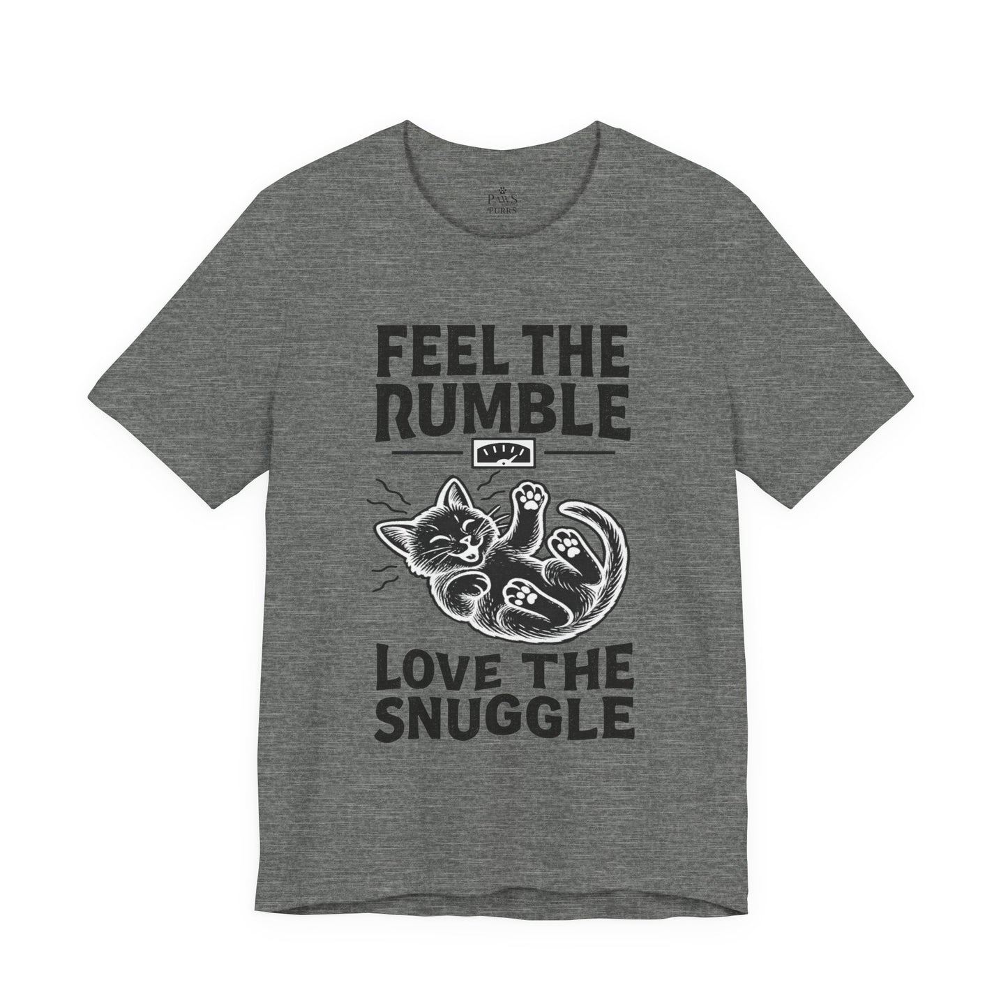 Feel the Rumble, Love the Snuggle – Cat Soft Unisex T-Shirt