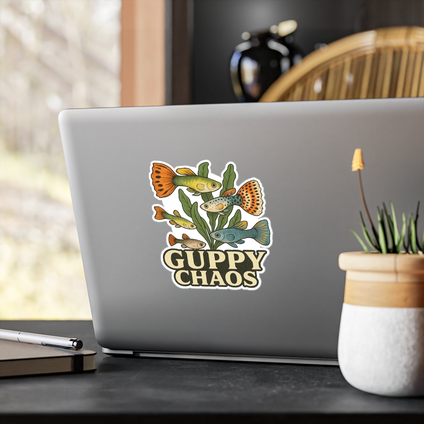 Guppy Chaos – Aquarium Fish Vinyl Sticker