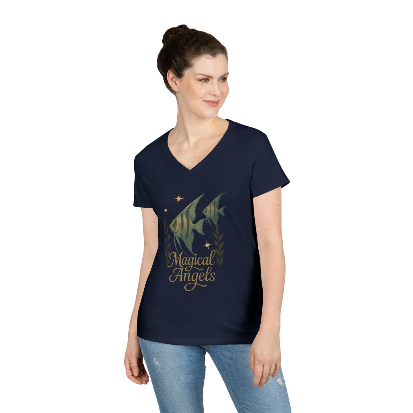 Magical Angels - Women's V-Neck T-Shirt