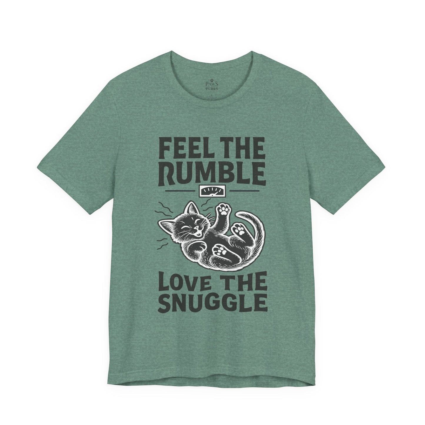 Feel the Rumble, Love the Snuggle – Cat Soft Unisex T-Shirt