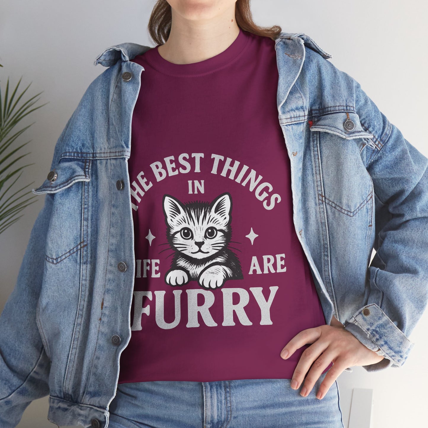 The Best Things in Life are Furry - Classic Cat Unisex T-Shirt