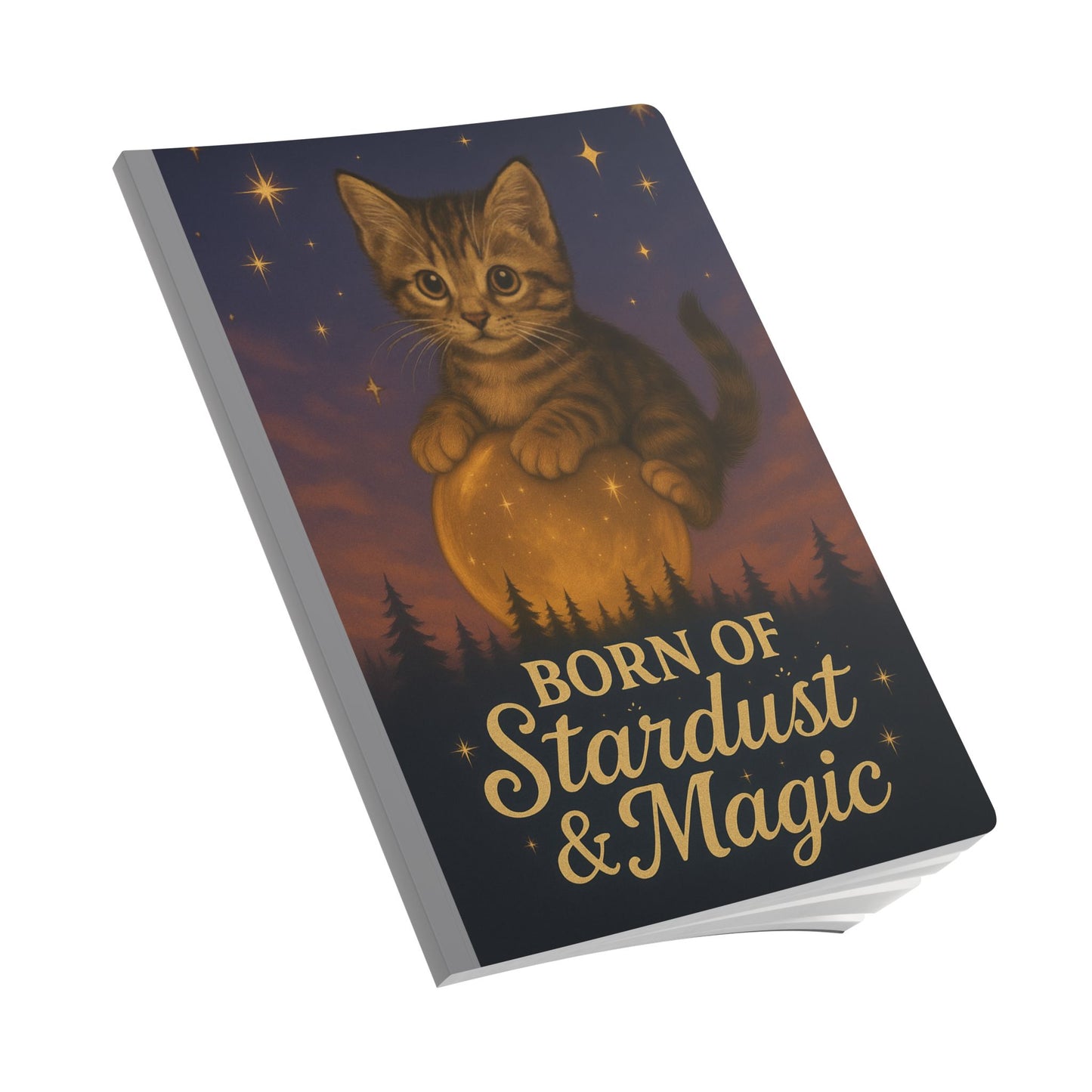Personalized Image: Born of Stardust & Magic - Whimsical Cat Journal