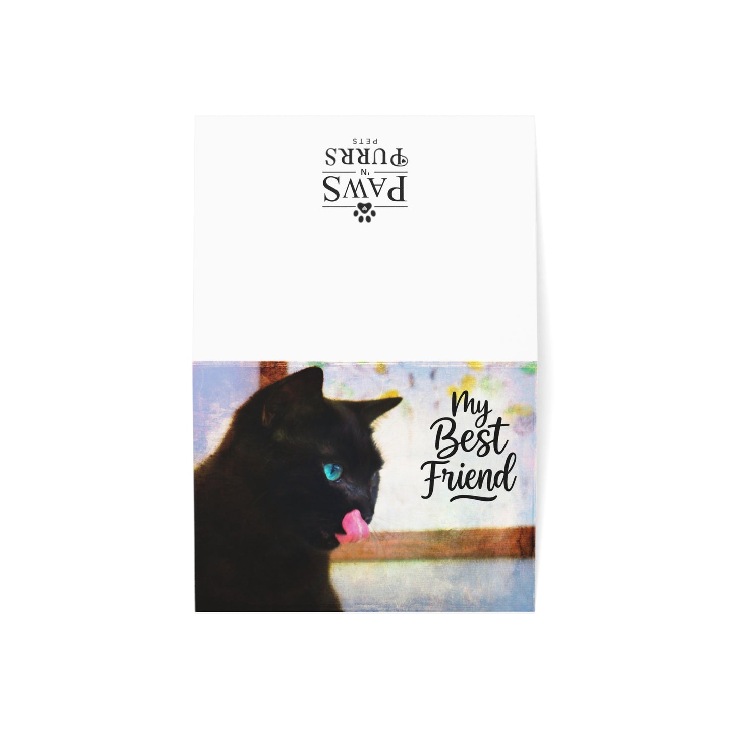 My Best Friend: Thank You – Cat Art Greeting Card