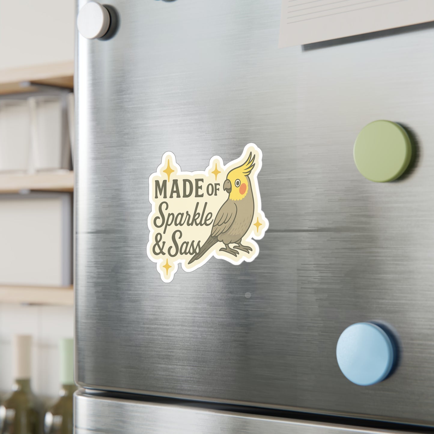 Made of Sparkle and Sass - Cockatiel Bird Vinyl Sticker