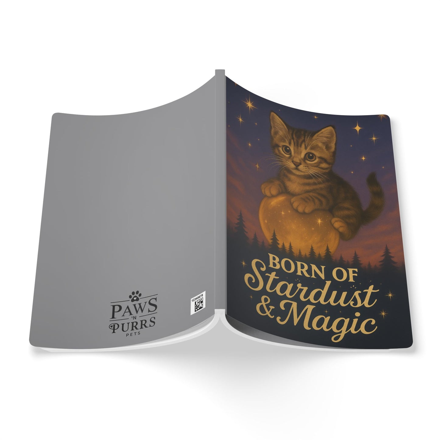 Personalized Image: Born of Stardust & Magic - Whimsical Cat Journal