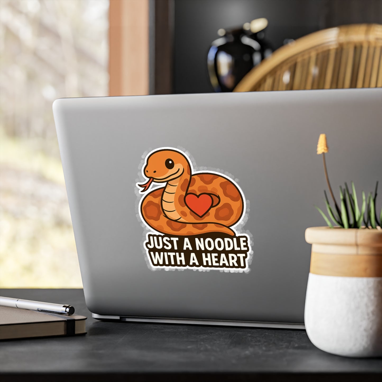 Just a Noodle With a Heart – Cornsnake Vinyl Sticker