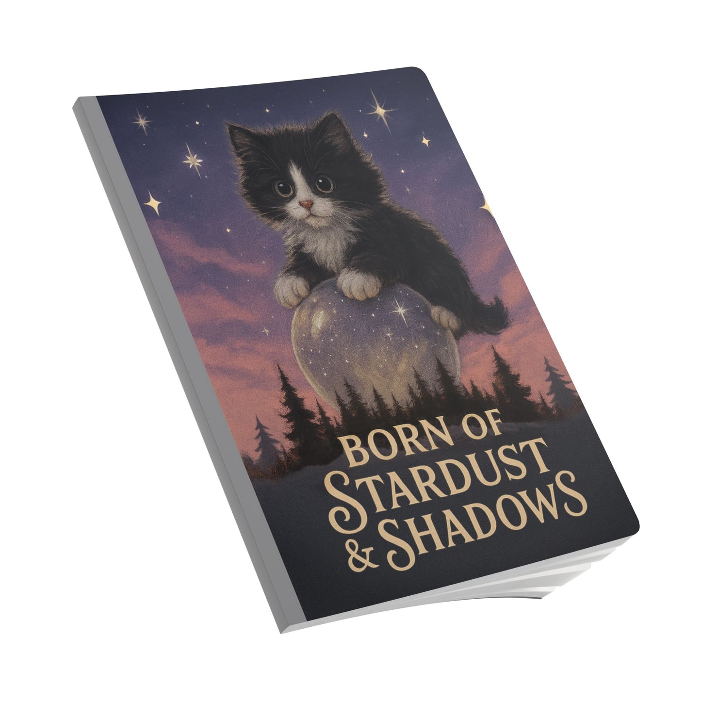 Born of Stardust & Shadows - Whimsical Cat Journal