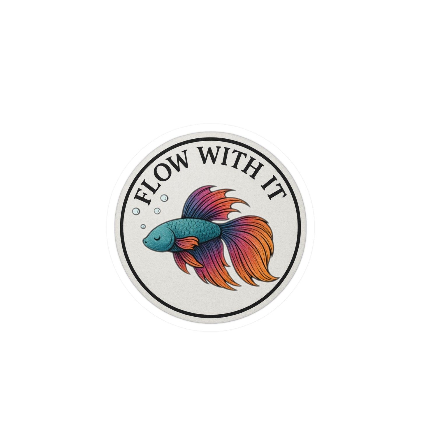 Flow With It - Betta Fish Vinyl Sticker