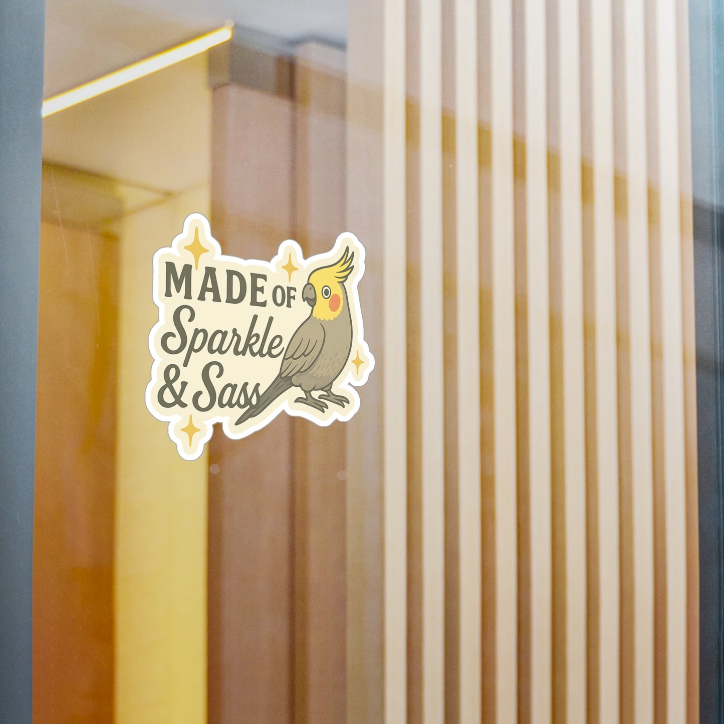Made of Sparkle and Sass - Cockatiel Bird Vinyl Sticker