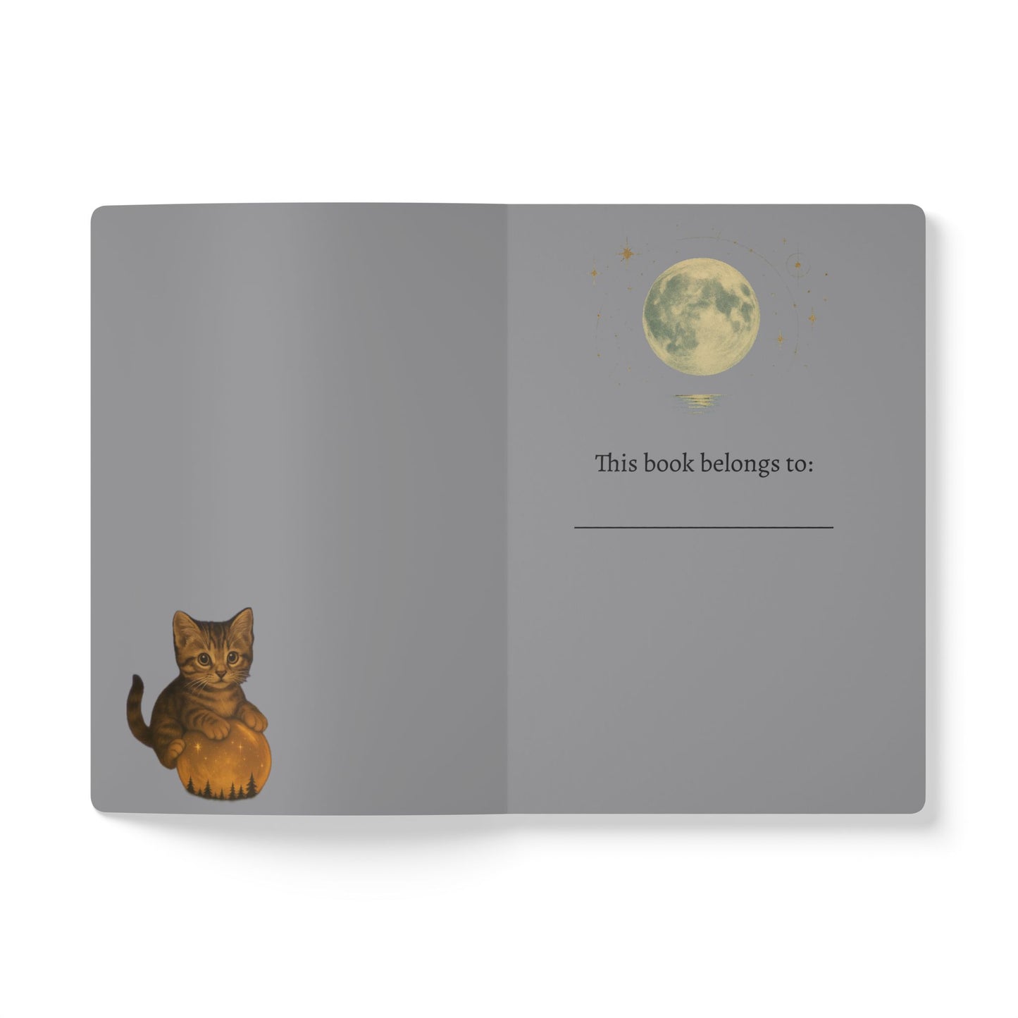 Personalized Image: Born of Stardust & Magic - Whimsical Cat Journal