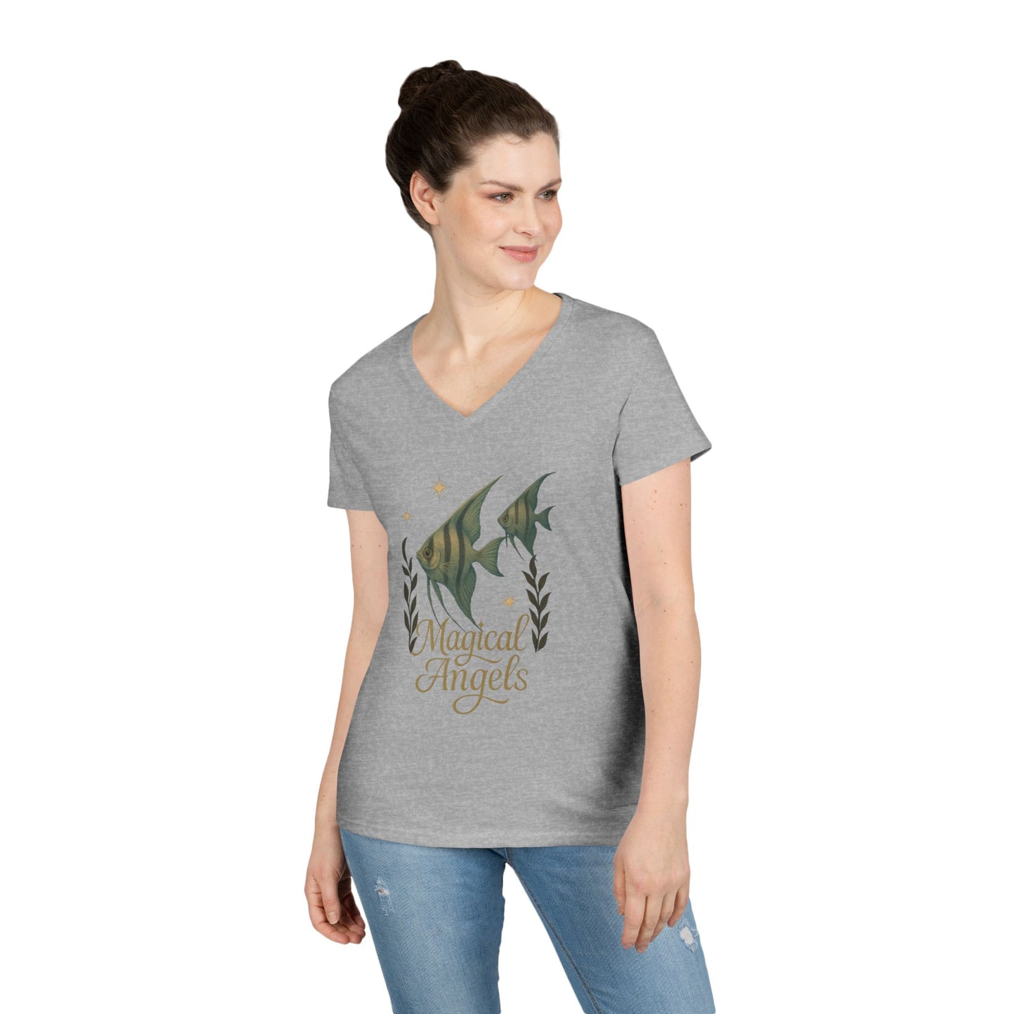 Magical Angels - Women's V-Neck T-Shirt