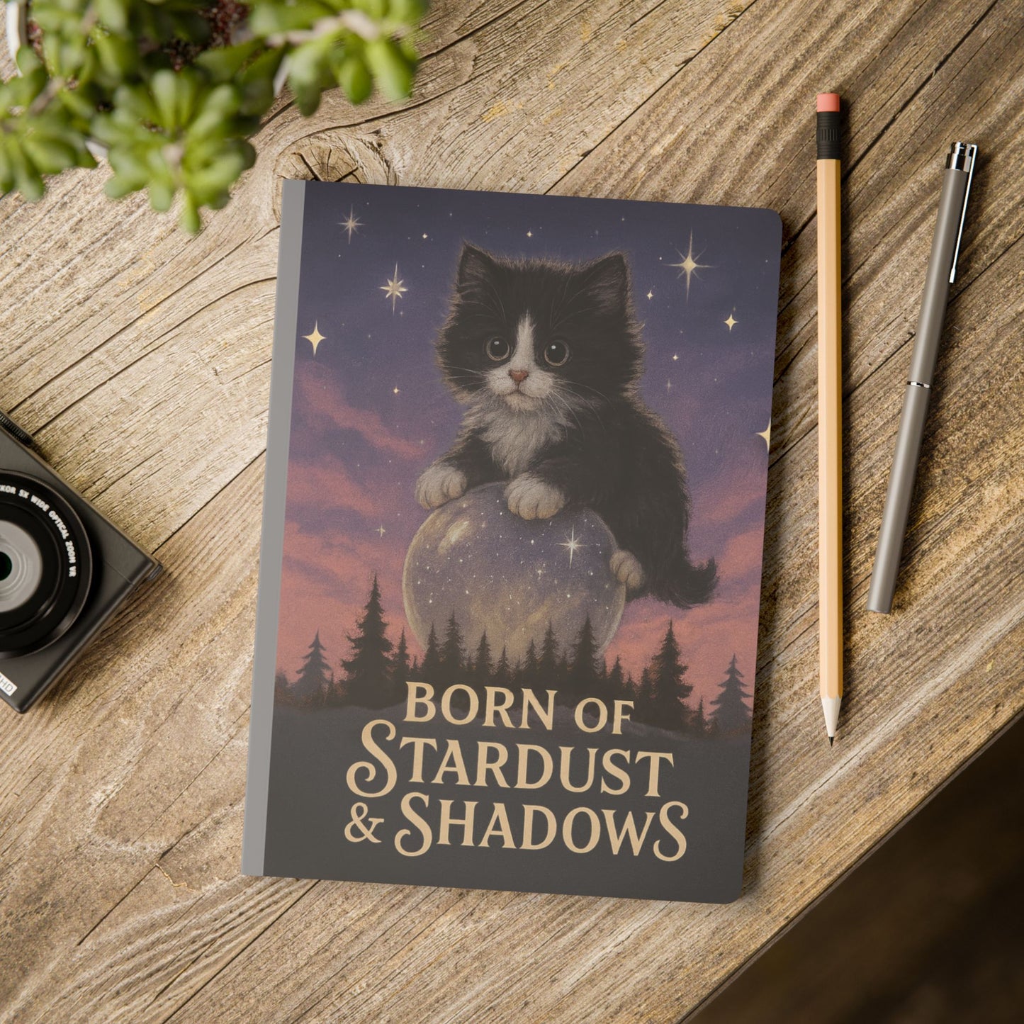 Born of Stardust & Shadows - Whimsical Cat Journal