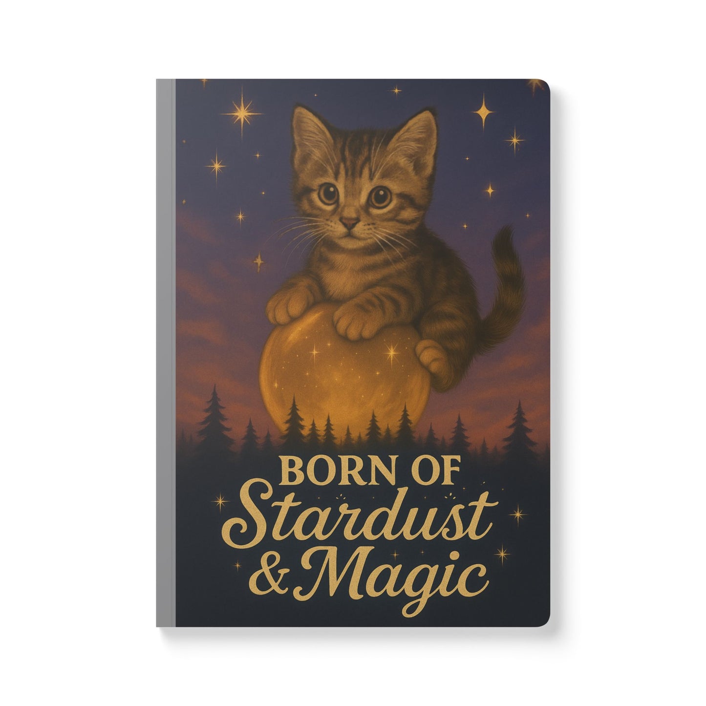 Personalized Image: Born of Stardust & Magic - Whimsical Cat Journal