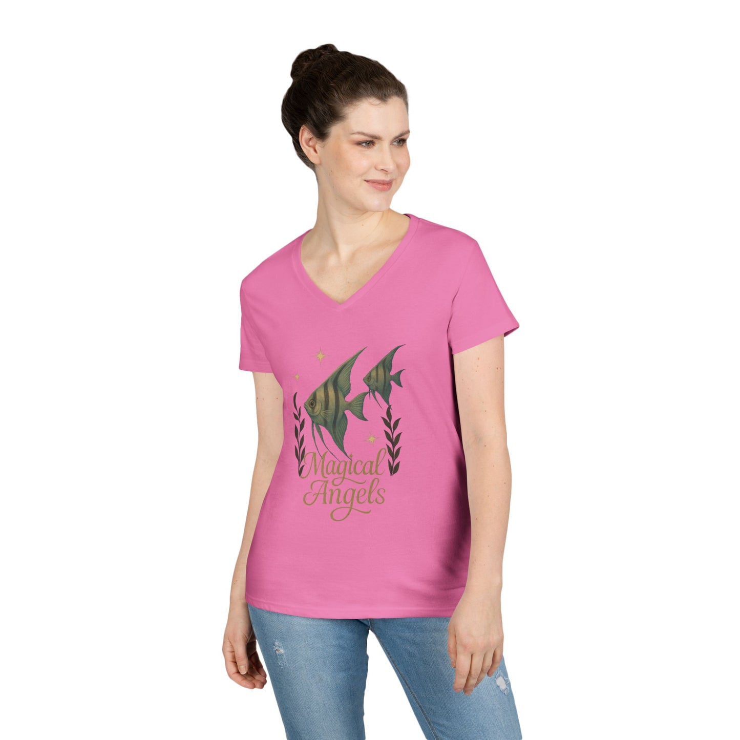 Magical Angels - Women's V-Neck T-Shirt