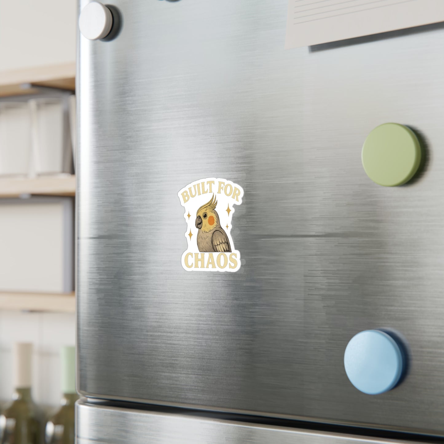 Built for Chaos - Cockatiel Bird Vinyl Sticker
