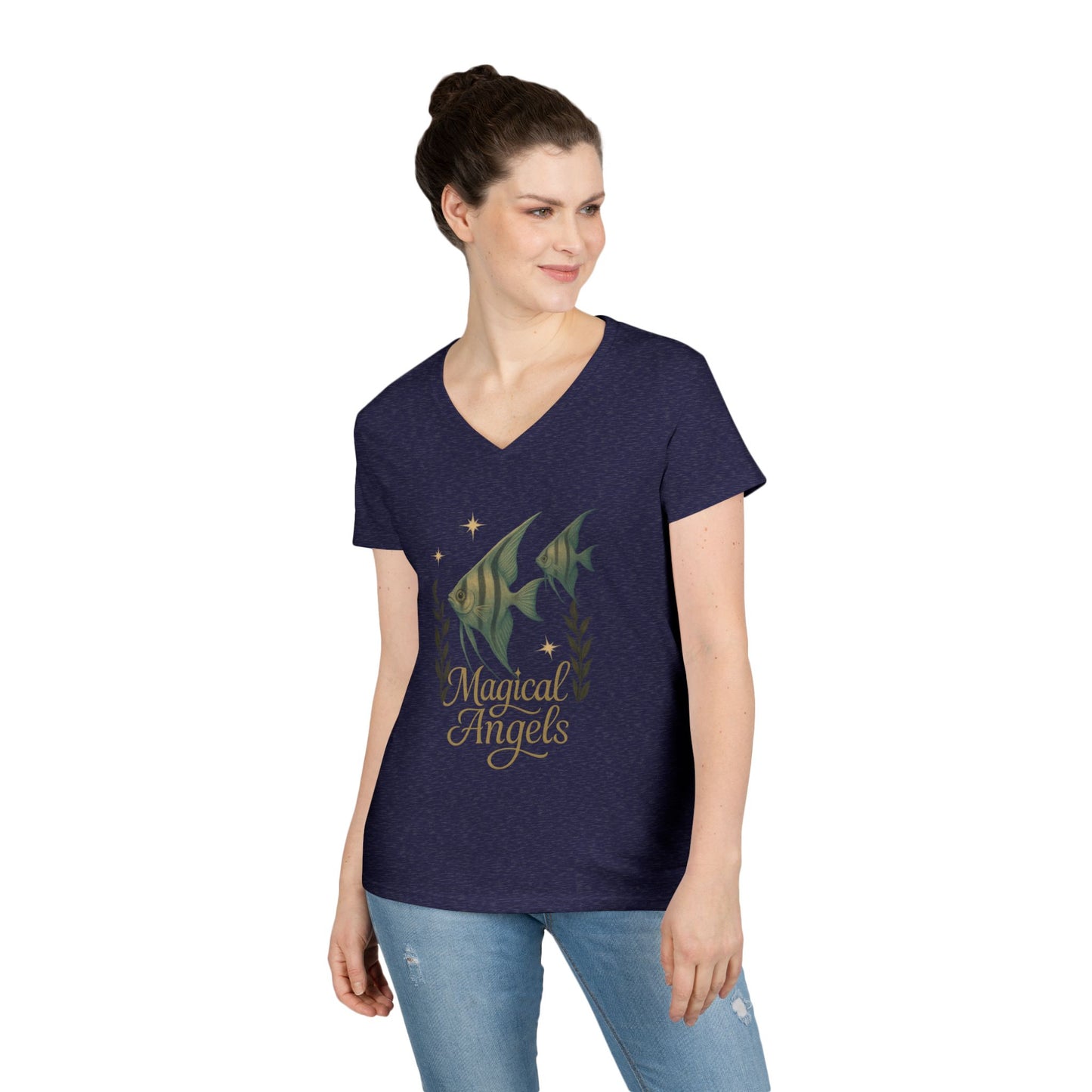 Magical Angels - Women's V-Neck T-Shirt