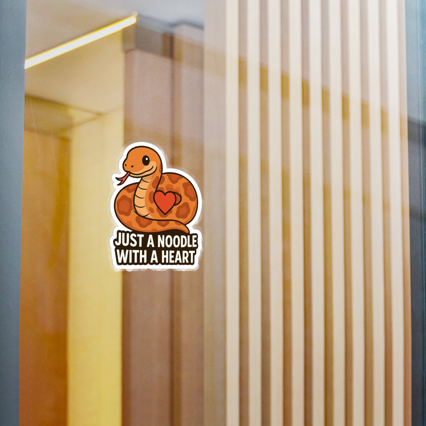 Just a Noodle With a Heart – Cornsnake Vinyl Sticker