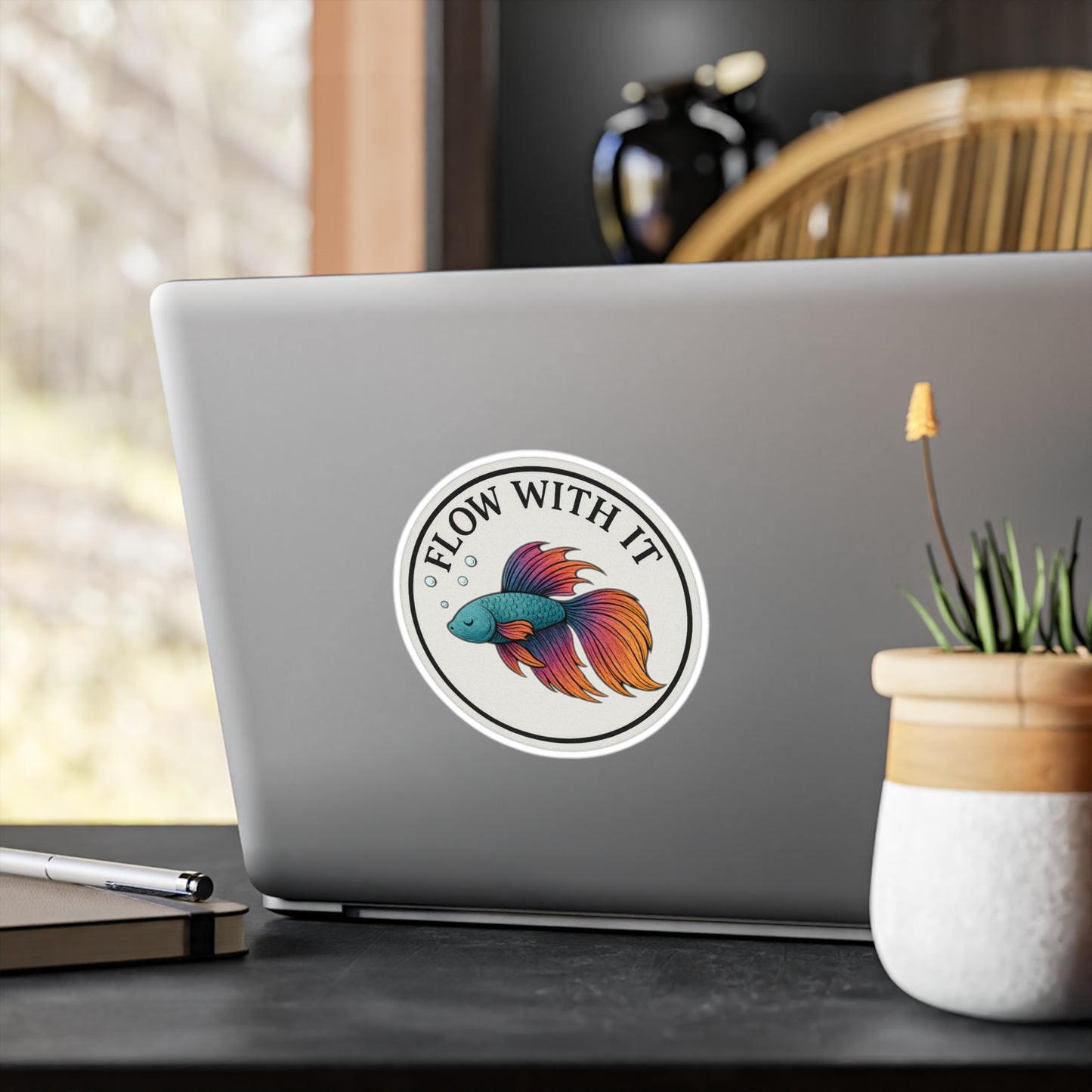 Flow With It - Betta Fish Vinyl Sticker