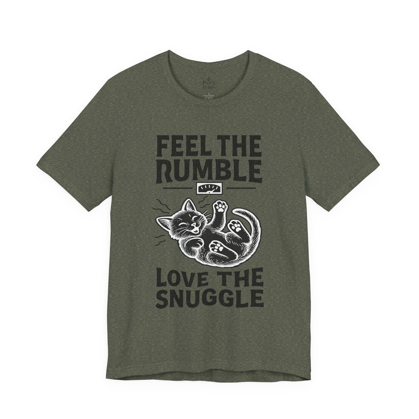 Feel the Rumble, Love the Snuggle – Cat Soft Unisex T-Shirt