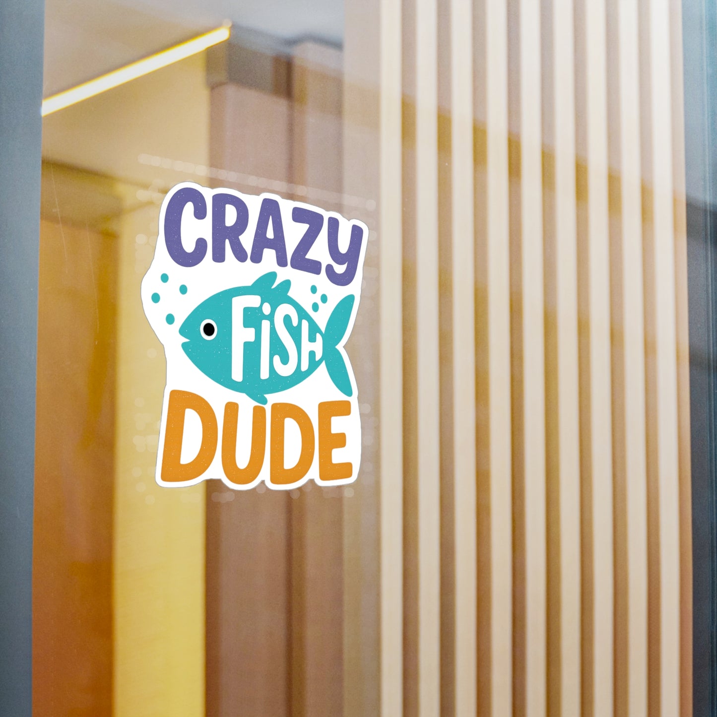 Crazy Fish Dude - Vinyl Sticker
