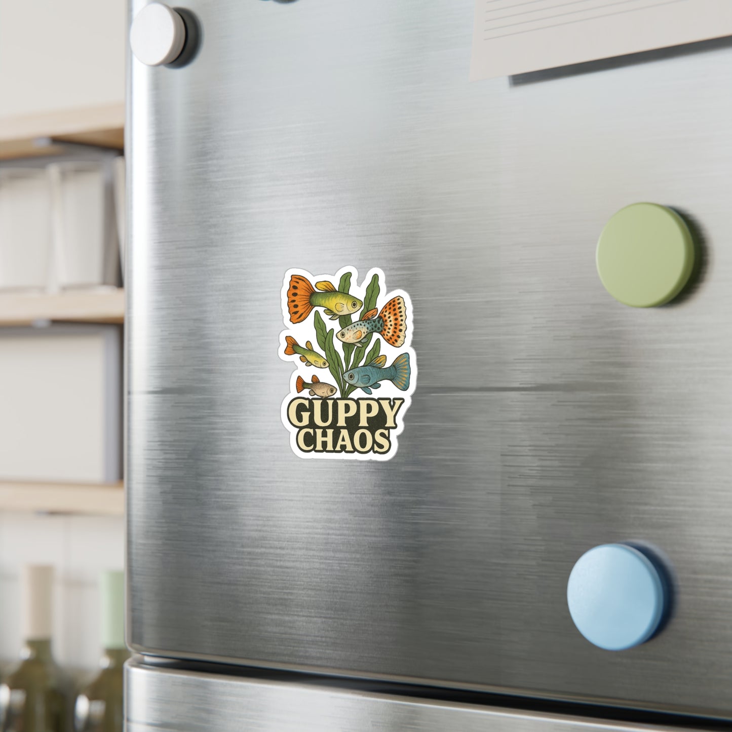 Guppy Chaos – Aquarium Fish Vinyl Sticker
