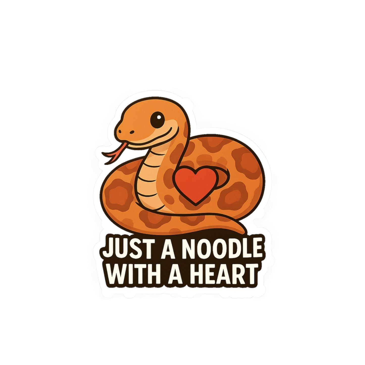 Just a Noodle With a Heart – Cornsnake Vinyl Sticker