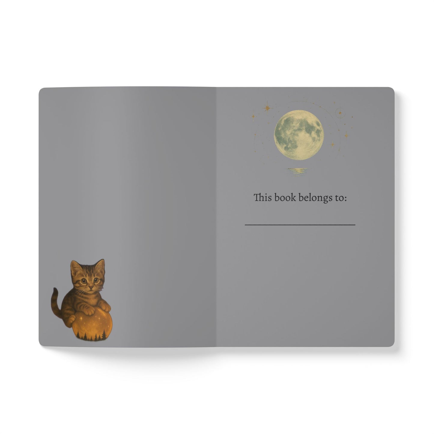 Personalized Image: Born of Stardust & Magic - Whimsical Cat Journal