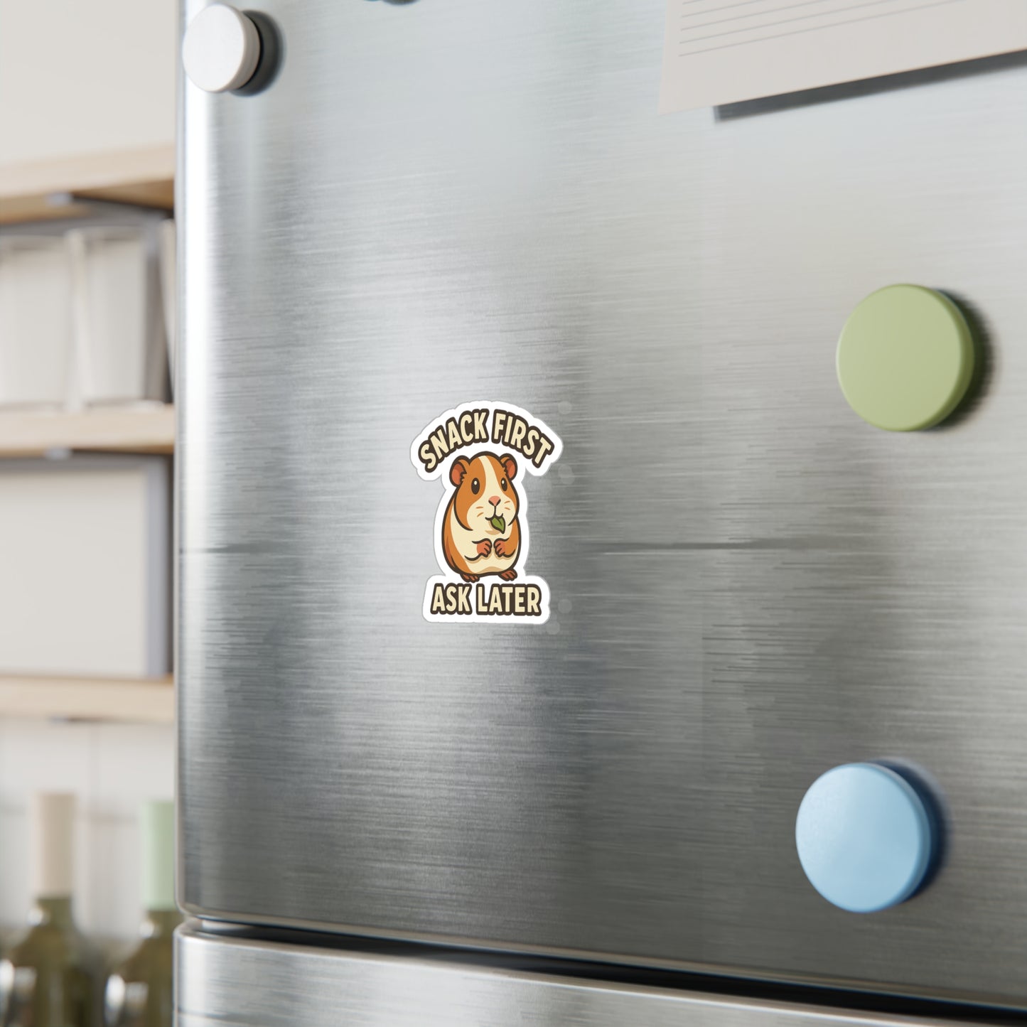 Snack First, Ask Later – Gerbil Vinyl Sticker