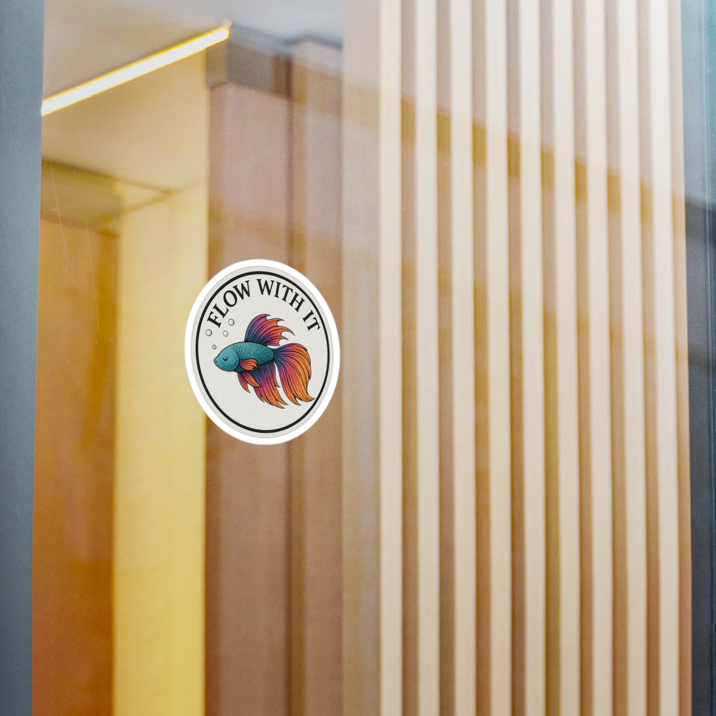 Flow With It - Betta Fish Vinyl Sticker