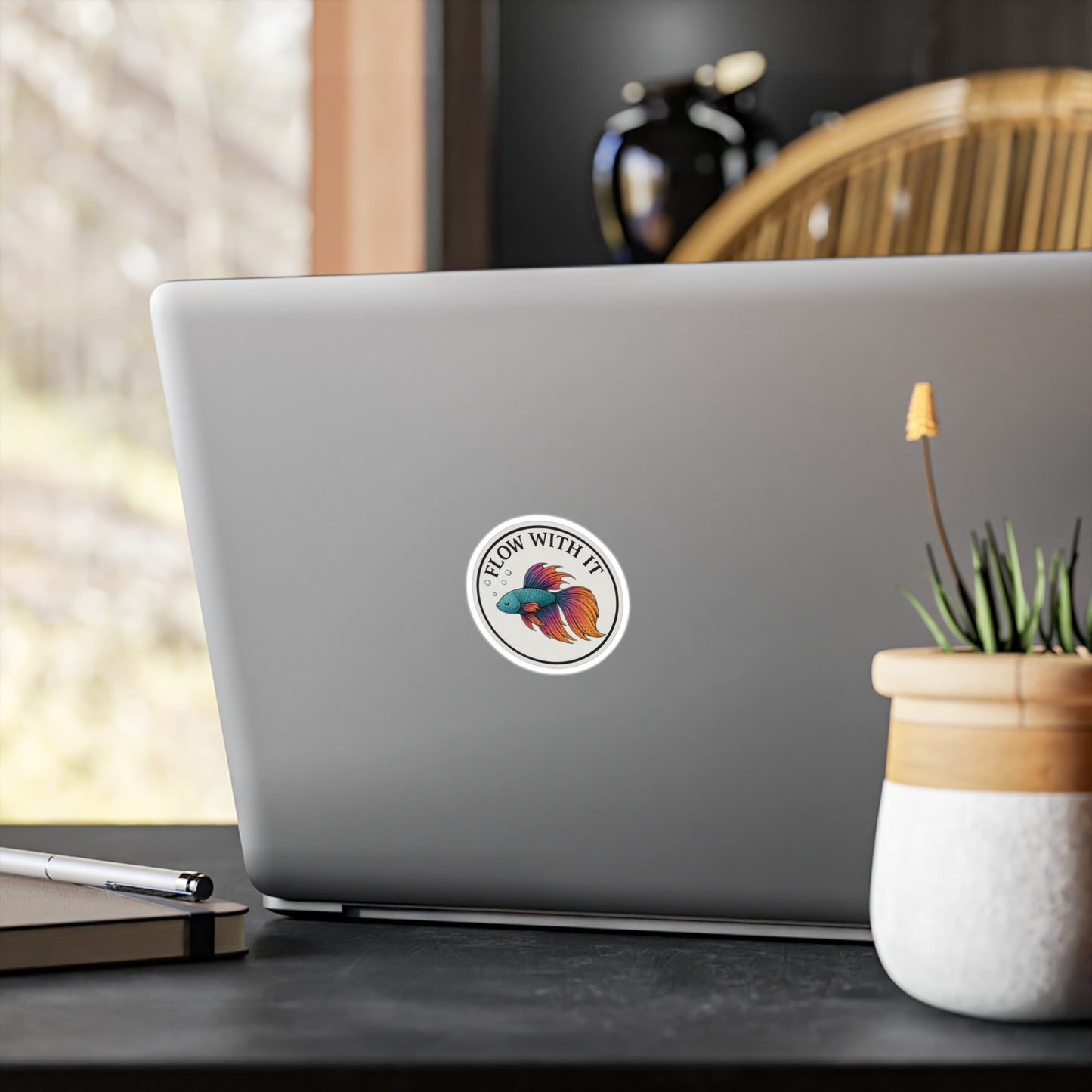 Flow With It - Betta Fish Vinyl Sticker