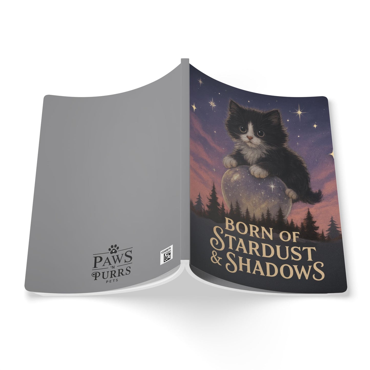 Born of Stardust & Shadows - Whimsical Cat Journal